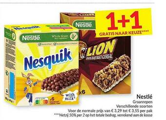 Intermarché Nestlé Graanrepen aanbieding