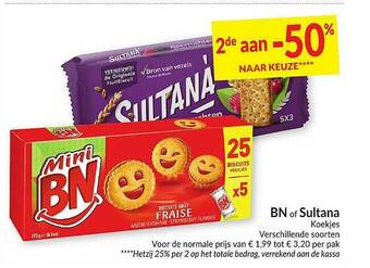 Intermarché Bn Of Sultana Koekjes aanbieding
