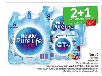 Intermarché Nestlé Pure Life Bronwater aanbieding