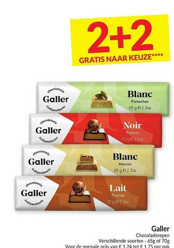 Intermarché Galler Chocoladerepen aanbieding