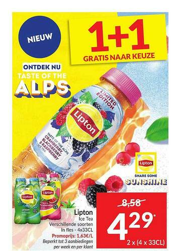 Intermarché Lipton Ice Tea aanbieding