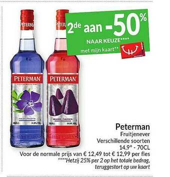 Intermarché Peterman Fruitjenever aanbieding