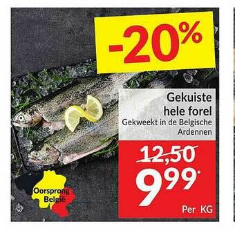 Intermarché Gekuiste Hele Forel aanbieding