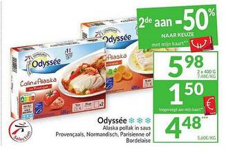 Intermarché Odyssée Alaska Pollak In Saus aanbieding