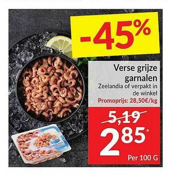 Intermarché Verse Grijze Garnalen aanbieding