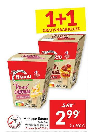 Intermarché Monique Ranou Pasta Box aanbieding