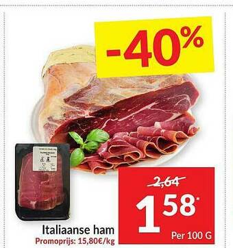 Intermarché Italiaanse Ham aanbieding