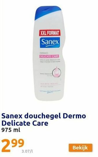 Action Sanex douchegel dermo delicate care aanbieding