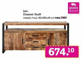 Leen Bakker Dressoir scott aanbieding