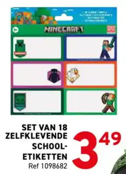 Trafic Set van 18 zelfklevende schooletiketten aanbieding