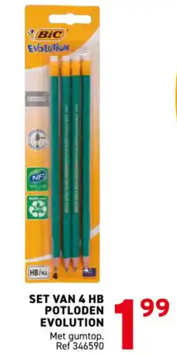 Trafic set van 4 hb potloden evolution aanbieding