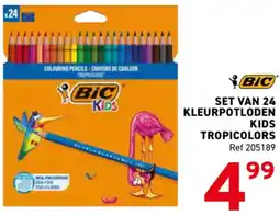 Trafic set van 24 kleurpotloden kids tropicolors aanbieding