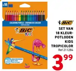 Trafic set van 18 kleur-potloden kids tropicolor aanbieding
