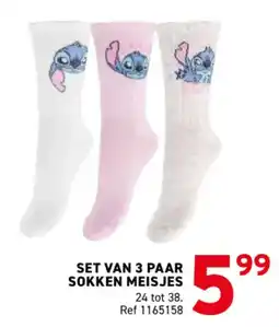 Trafic set van 3 paar sokken meisjes aanbieding