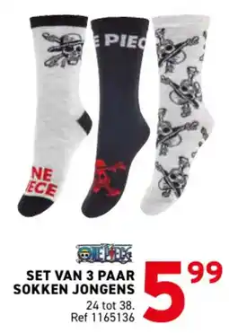 Trafic Set van 3 paar sokken jongens aanbieding