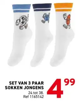 Trafic set van 3 paar sokken jongens aanbieding