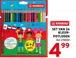 Trafic set van 24 kleur-potloden aanbieding