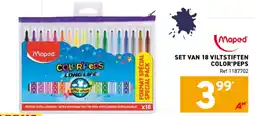 Trafic Set van 18 viltstiften color'peps aanbieding