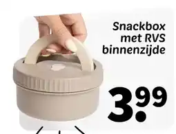 Wibra Snackbox met RVS binnenzijde aanbieding