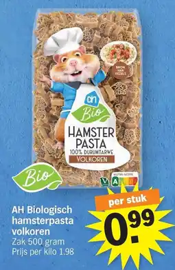 Albert Heijn Ah biologisch hamsterpasta volkoren aanbieding