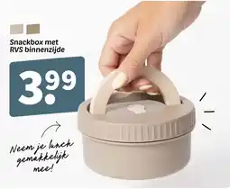 Wibra Snackbox met RVS binnenzijde aanbieding