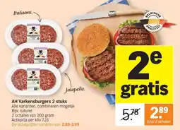 Albert Heijn AH Varkensburgers aanbieding