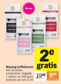 Albert Heijn Wayang koffiebonen aanbieding