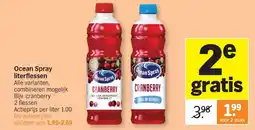 Albert Heijn Ocean Spray literflessen aanbieding