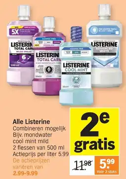 Albert Heijn Listerine mondwater aanbieding