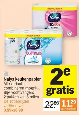 Albert Heijn Nalys keukenpapier aanbieding