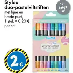 TEDi Stylex duo-pastelviltstiften aanbieding