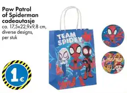 TEDi Paw Patrol of Spiderman cadeautasje aanbieding