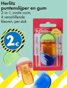 TEDi Herlitz puntenslijper en gum aanbieding