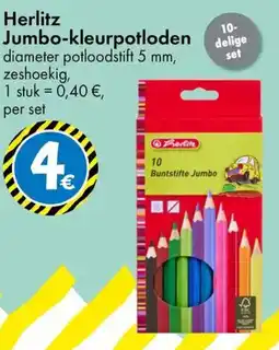 TEDi Herlitz Jumbo-kleurpotloden aanbieding