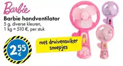 TEDi Barbie handventilator aanbieding