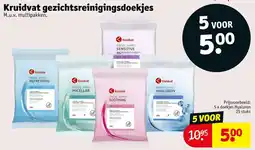 Kruidvat Kruidvat gezichtsreinigingsdoekjes aanbieding