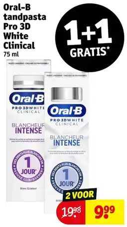Kruidvat Oral-B tandpasta pro 3d white clinical aanbieding