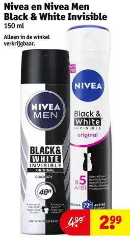 Kruidvat Nivea men black & white invisible aanbieding