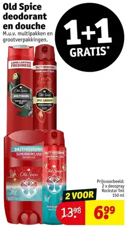 Kruidvat Old Spice deodorant en douche aanbieding