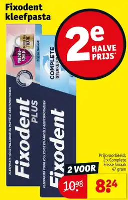 Kruidvat Fixodent kleefpasta aanbieding
