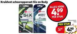 Kruidvat Kruidvat scheerapparaat Six en Body aanbieding