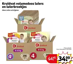Kruidvat Kruidvat volumedoes luiers en luierbroekjes aanbieding