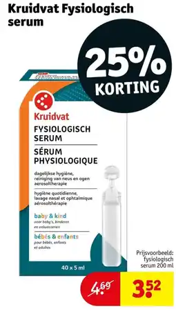 Kruidvat Kruidvat fysiologisch serum aanbieding