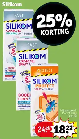 Kruidvat Silikom protect spray anti-luizen aanbieding