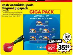 Kruidvat Dash wasmiddel pods Original gigapack aanbieding