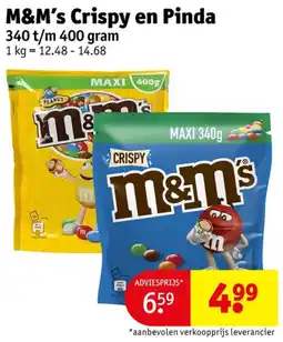 Kruidvat M&M's Crispy en Pinda aanbieding