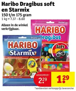 Kruidvat Haribo Dragibus soft en Starmix aanbieding