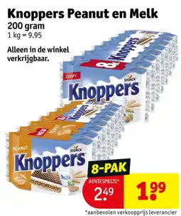Kruidvat Knoppers Peanut en Melk aanbieding