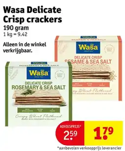 Kruidvat Wasa delicate crisp crackers aanbieding