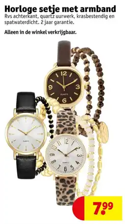 Kruidvat Horloge setje met armband aanbieding